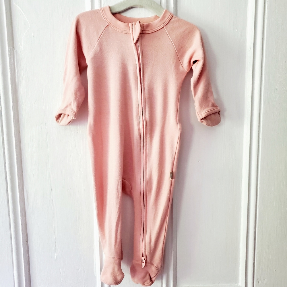 Goumi Kids X Babylist Bamboo and Organic Cotton Footie- Rose